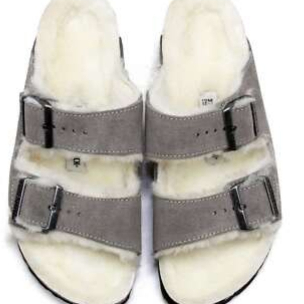 Size 43 - 🆕️ BIRKENSTOCK ARIZONA Men'sì SHEARLING/IRON - Picture 6 of 15